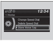 To add a voice tag to a stored speed dial number